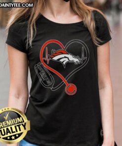 Good Nurse Love Denver Broncos Ladies Tee featuring a stylish design for female fans of the Denver Broncos.