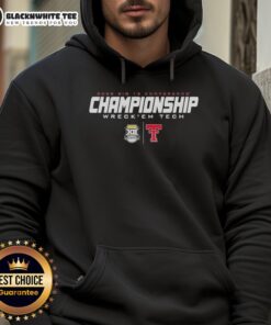 Good Official Texas Tech 2025 Big 12 Championship Wreck Em Tech Hoodie in red, showcasing team spirit and style.