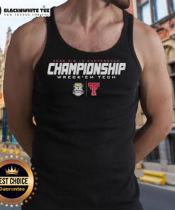 Good Official Texas Tech 2025 Big 12 Championship Wreck Em Tech Tank Top in black, showcasing team pride and style.