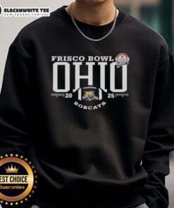 Good Ohio Bobcats Frisco Bowl 2025 sweatshirt featuring team logo, perfect for fans celebrating the bowl game.
