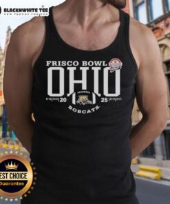 Good Ohio Bobcats Frisco Bowl 2025 tank top featuring team colors and logo, perfect for fans and game day apparel.