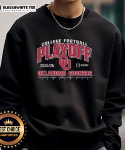 Good Oklahoma Sooners Football College Football Playoff 2025-26 sweatshirt featuring bold team graphics and vibrant colors.