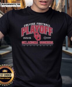 Good Oklahoma Sooners Football College Football Playoff 2025-26 T-Shirt featuring team colors and logo design.