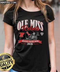 Good Ole Miss Rebels College Football Playoff 2026 Sugar Bowl ladies tee in vibrant colors, perfect for game day.