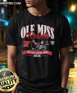 Good Ole Miss Rebels College Football Playoff 2026 Sugar Bowl T-Shirt featuring team logo and vibrant design.