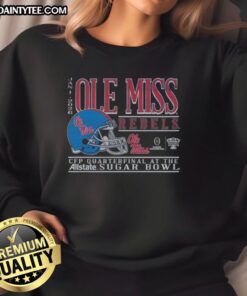 Good Ole Miss Rebels Football 2025 Allstate Sugar Bowl CFP Quarterfinal helmet sweatshirt, showcasing team spirit.