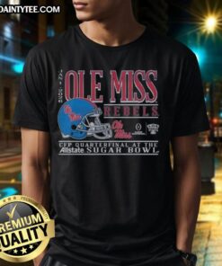 Good Ole Miss Rebels Football 2025 Sugar Bowl CFP Quarterfinal Helmet T-Shirt showcasing team spirit and athletic style.