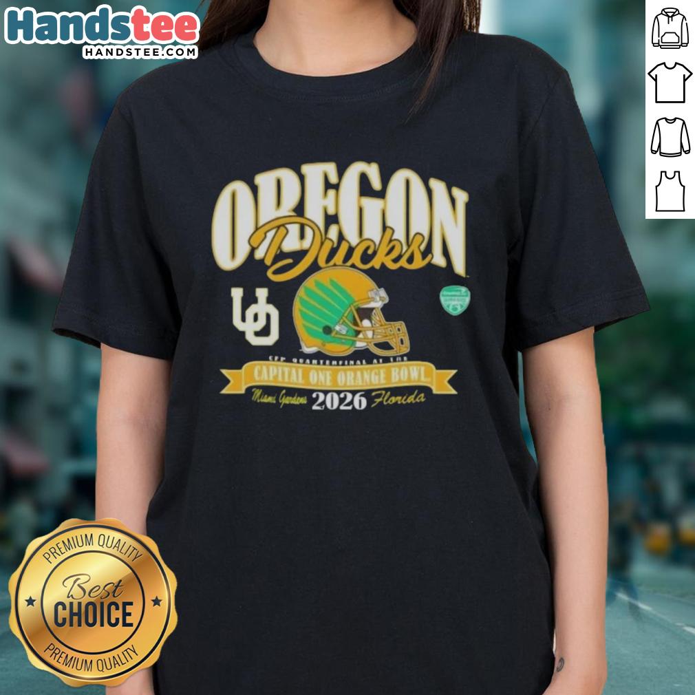 good-oregon-ducks-college-football-playoff-2026-orange-bowl-ladies-tee Good Oregon Ducks College Football Playoff 2026 Orange Bowl ladies tee featuring team colors and logo design.