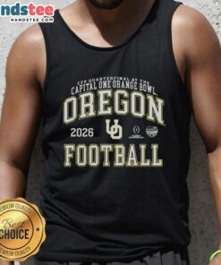 2026 Capital One Orange Bowl: Good Oregon Ducks Football tank top showcasing team spirit and collegiate pride.