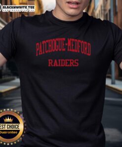 Good Patchogue Medford Raiders High School sports t-shirt featuring team colors and logo, perfect for fans in Medford, NY.