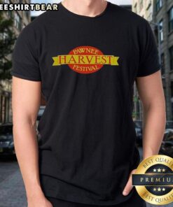 Good Pawnee Harvest Festival Logo T-Shirt featuring vibrant graphics and festive design celebrating the annual event.