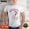 Good Peanuts Snoopy and Woodstock 'I'M Fine This Is Fine' Christmas Lights T-Shirt design for festive holiday spirit.