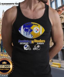 Stylish tank top featuring Penn State Nittany Lions for Saturdays and Pittsburgh Steelers for Sundays football.