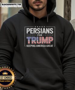Good Persians for Trump Keeping America Great Retro Hoodie showcasing patriotic design and vibrant colors.