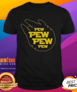 Good Pew Pew Starship T-Shirt featuring a vibrant space design, perfect for sci-fi fans and casual wear enthusiasts.