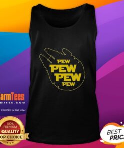 Good Pew Pew Starship Tank Top featuring a vibrant space-themed graphic, perfect for sci-fi enthusiasts and casual wear.