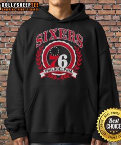 Alt Text: Good Philadelphia 76ers National Basketball Association crest hoodie featuring vibrant team colors and logo.