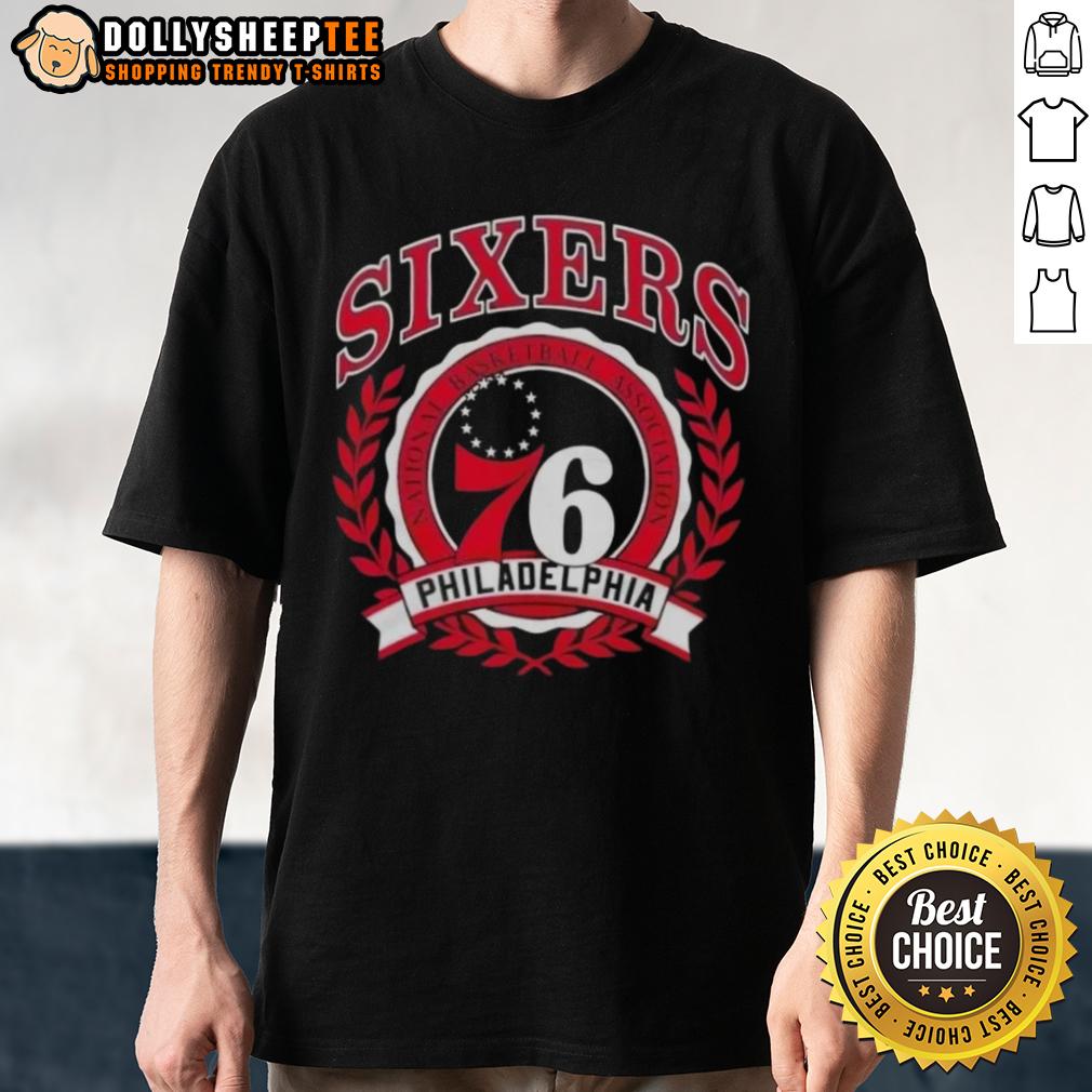 Good Philadelphia 76Ers National Basketball Association Crest T Shirt Good Philadelphia 76ers NBA crest T-shirt featuring the iconic team logo in vibrant colors on a stylish background.