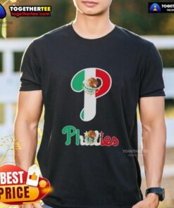 Good Philadelphia Phillies Baseball X Mexican Flag T-Shirt featuring vibrant colors and team logo, perfect for fans.