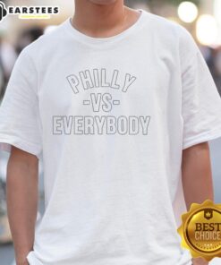 Good Philly Vs Everybody T-Shirt featuring bold graphic design celebrating Philadelphia pride and unity.