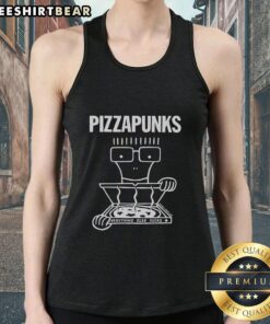Good Pizza Punks Everything Else Sucks Tank Top featuring a bold graphic design for pizza lovers and punk enthusiasts.
