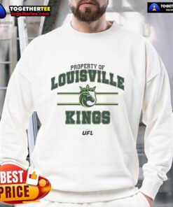 Louisville Kings UFL sweatshirt showcasing vibrant team colors and logo, perfect for fans and collectors.
