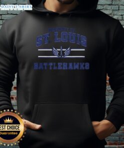Good Property of St. Louis Battlehawks UFL logo stripes hoodie showcasing vibrant design and team spirit.