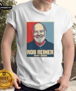 Retro T-shirt honoring Rob Reiner, featuring 'Good Rest In Peace Rob Reiner 1947-2025' design, perfect for fans.