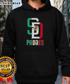 Good San Diego Padres baseball hoodie featuring a bold Mexican flag design for fans celebrating culture and sports.