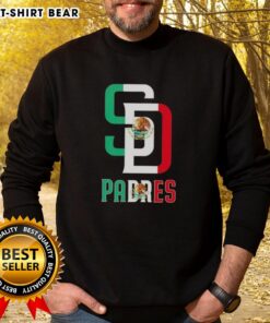 Good San Diego Padres baseball sweatshirt featuring a vibrant Mexican flag design, perfect for fans and casual wear.