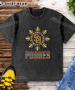 Good San Diego Padres X Hispanic washed t-shirt featuring vibrant colors and stylish design for baseball fans.