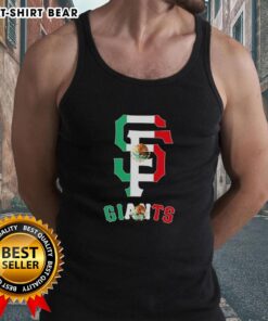 Alt Text: Good San Francisco Giants baseball tank top featuring a vibrant Mexican flag design, perfect for fans and summer wear.