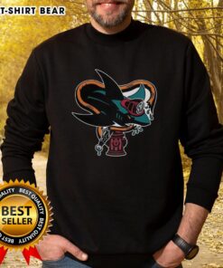 Alt Text: Good San Jose Sharks NHL First Responders Night logo sweatshirt featuring vibrant team colors and emblem design.