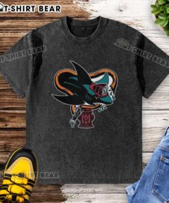 Alt Text: Good San Jose Sharks NHL First Responders Night logo washed t-shirt showcasing team spirit and support for first responders.