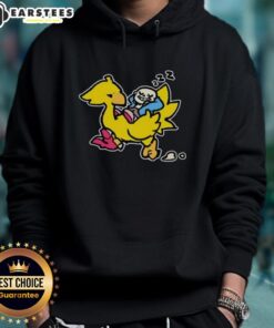 Good Sans and Chocobo hoodie featuring vibrant graphics of Sans from Undertale and a playful Chocobo design.