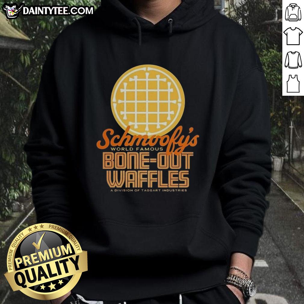 good-schmoofys-bone-out-waffles-logo-hoodie Alt Text: Good Schmoofy's Bone Out Waffles Logo Hoodie featuring a playful design perfect for dog lovers and casual wear.