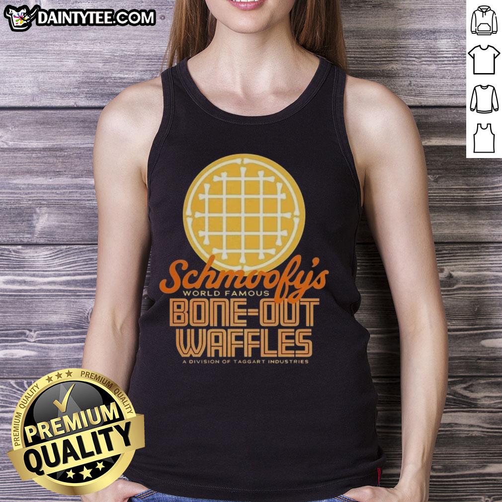 good-schmoofys-bone-out-waffles-logo-tank-top Alt Text: Good Schmoofys Bone Out Waffles logo tank top featuring a fun design perfect for dog lovers and casual wear.