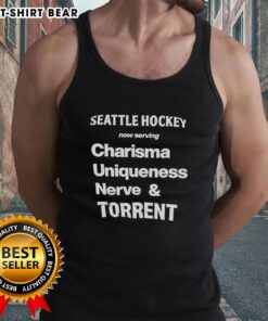 Good Seattle Hockey tank top featuring 'Charisma, Uniqueness, Nerve, and Talent' design for stylish fans