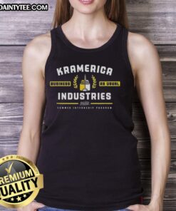 Alt Text: Good Seinfeld Kramerica Industries Business As Usual Summer Internship Program tank top with vibrant design.