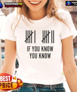 Good Six Seven If You Know You Know ladies tee featuring stylish typography on a casual t-shirt design.