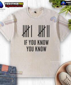 Good-Six-Seven-If-You-Know-You-Know washed t-shirt featuring a trendy graphic design for casual wear.