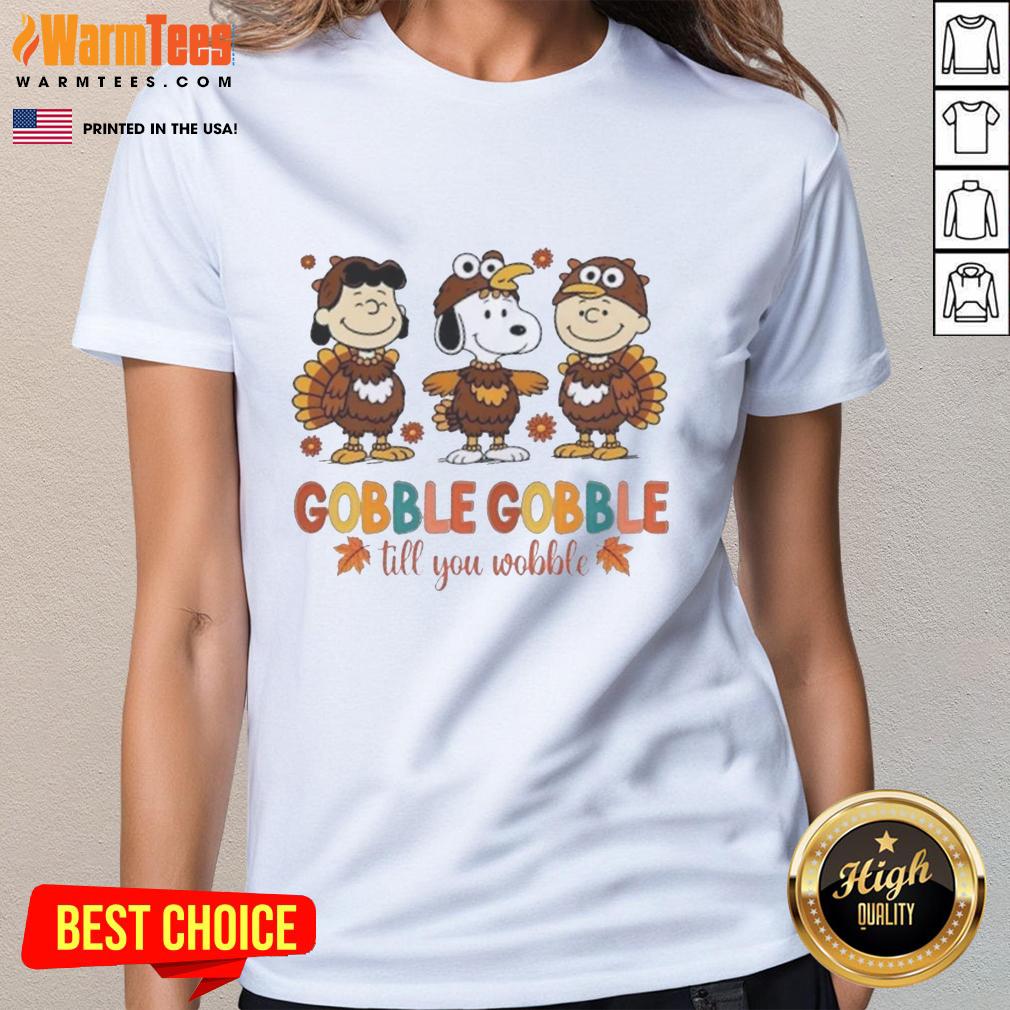 good-snoopy-and-friends-cosplay-turkey-gobble-gobble-till-you-wobble-thanksgiving-ladies-tee Thanksgiving ladies tee featuring Snoopy and friends in fun cosplay, perfect for gobble gobble celebrations.