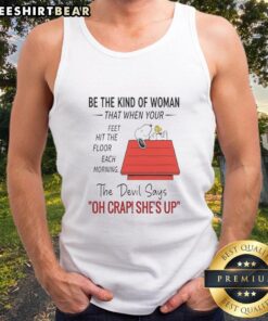 Good Snoopy tank top for women, inspiring positivity each morning with a cheerful design and comfortable fit.