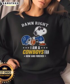 Good Snoopy Football sweatshirt for Cowboys fans, showcasing Snoopy in team colors, perfect for game day and fan pride.