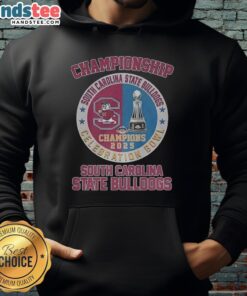 Good South Carolina State Bulldogs 2025 Celebration Bowl Champions logo on X Trophy hoodie, showcasing team pride and victory.