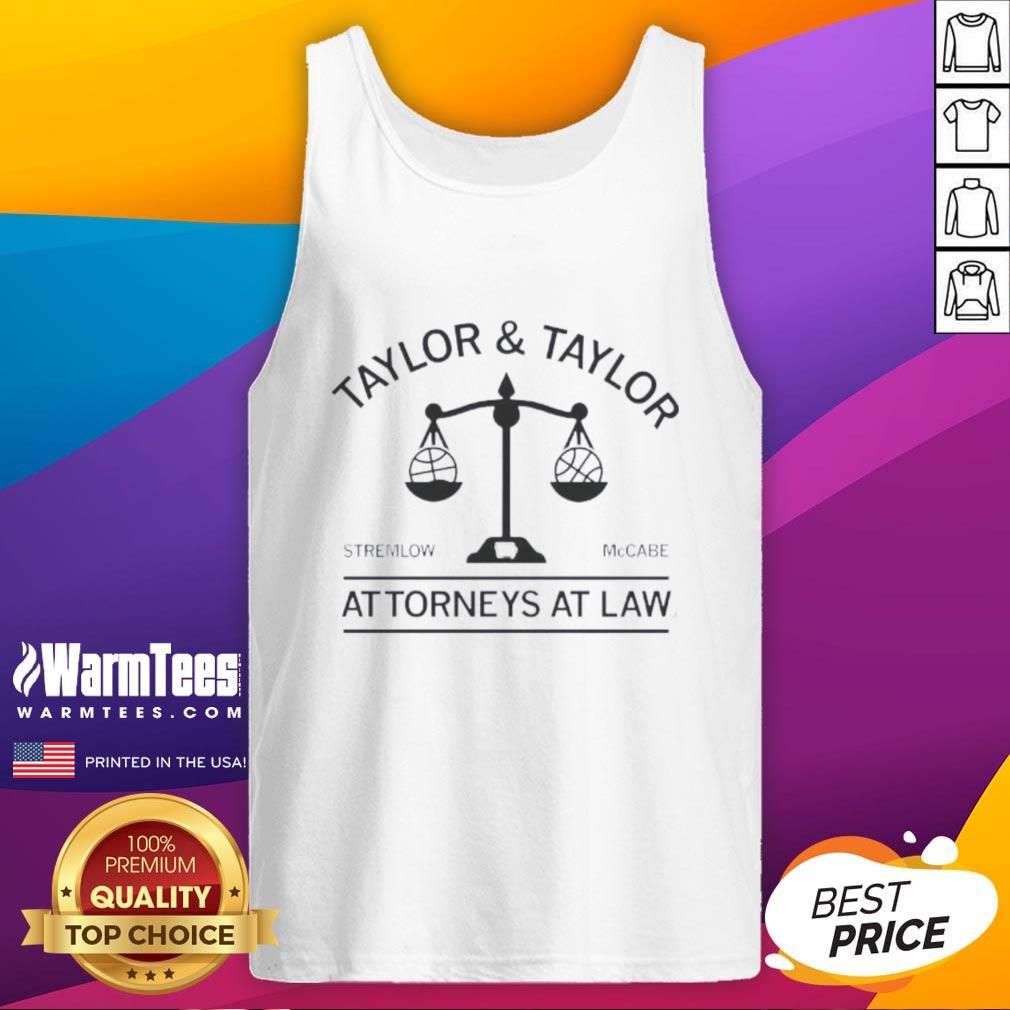 good-taylor-and-taylor-attorneys-at-law-stremlow-mccabe-tank-top Good Taylor and Taylor Attorneys at Law team in stylish tank tops, showcasing professionalism and camaraderie.