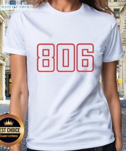 Alt Text: Good Texas Tech Alumni Project 806 ladies tee featuring a stylish design in school colors, perfect for fans.