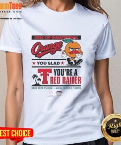 Stylish Texas Tech Red Raiders ladies tee for the 2025 CFP Capital One Orange Bowl, showcasing team pride and spirit.