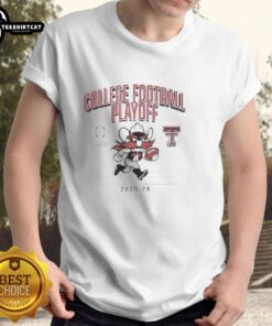 Good Texas Tech Red Raiders Football 2025 CFB Playoff mascot t-shirt featuring vibrant team colors and logo.
