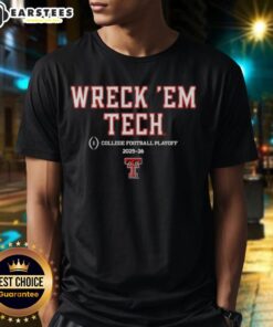 Texas Tech Red Raiders Football 2025 CFB Playoff slogan T-shirt featuring bold graphics and vibrant team colors.